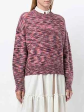 IRO Melange Sweater knitted Pink Mohair Sz XS Women NEW NWT 230