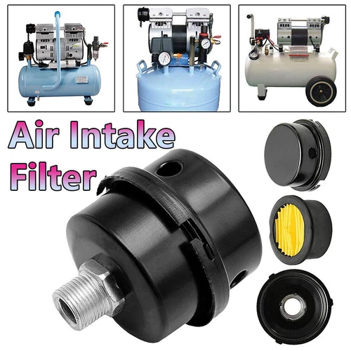 2X Air Compressor Spare Parts Metal Air Compressor Intake Filter Squelch Muffler - Picture 4 of 20