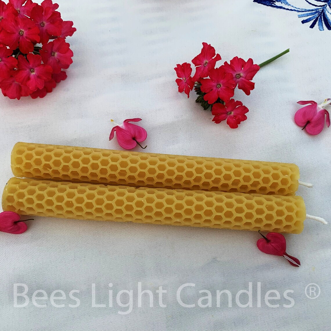Taper Candles / Natural Beeswax Candle / Candelabra / Bees