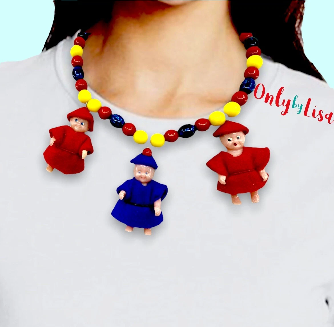 Plastic baby best sale necklace