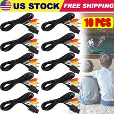 10 PCS N64 SNES Gamecube RCA AV TV Audio Video Stereo Cable Cord For Nintendo 64