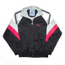 Vintage Asics Womens Sports Black 90s Track Jacket M