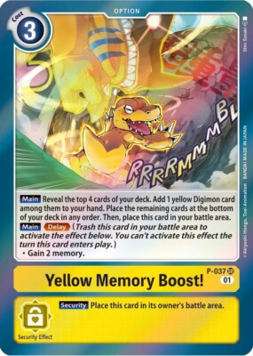 Yellow Memory Boost! Foil - P-037 NM - Digimon TCG