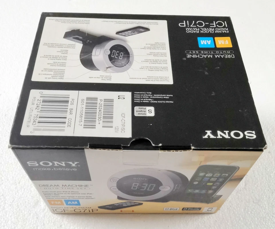 Sony ICF-C7IP iPhone/iPod Clock Radio - Image 2 of 4