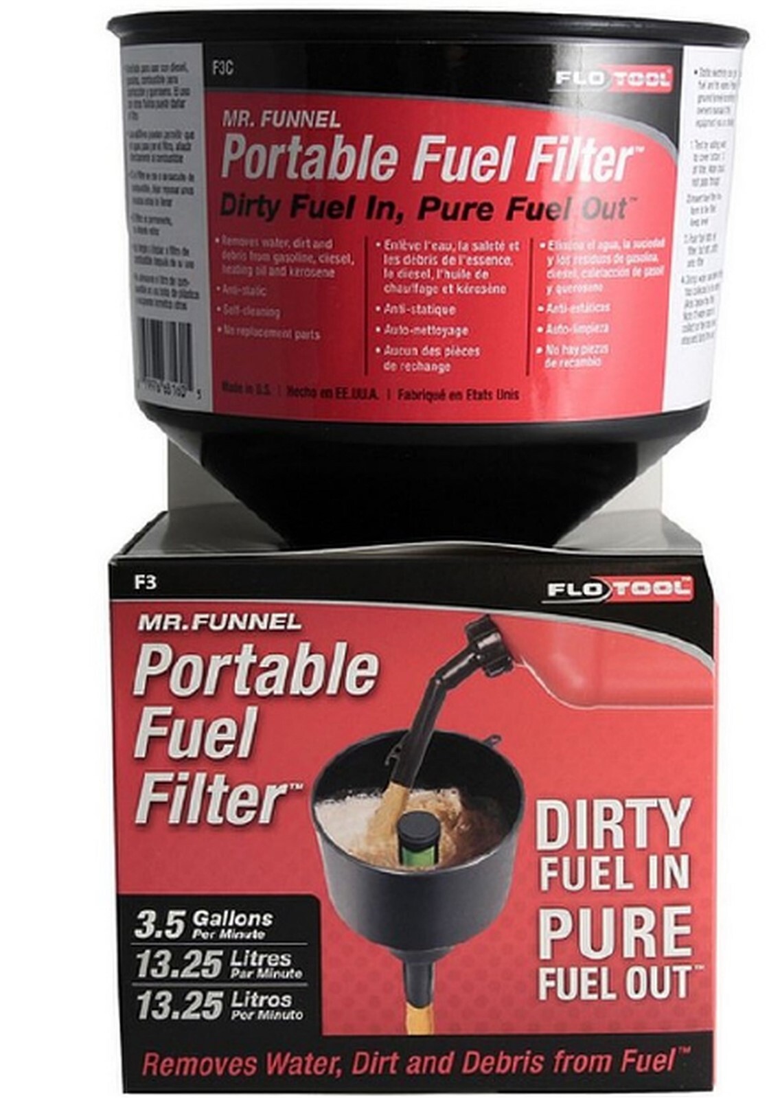 Flotool Fuel Filter Funnel Dirt And Water Separator F3 Medium 13L/Min