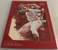 2020 Diamond Kings Baseball Aaron Nola Philadelphia Phillies Red Frame Parallel