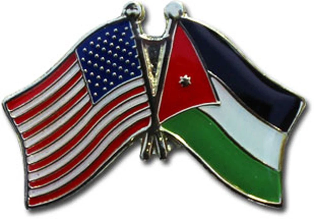 Wholesale Pack of 50 USA American Jordan Friendship Flag Hat Cap lapel Pin