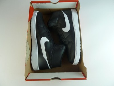 Nike Ebernon Mid Schuhe Herren Uk 9 Schwarz Weiß Mittelhoch Turnschuhe Neu AQ1773-002