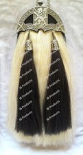 Scottish Kilt Original Long Horse Hair Dress Sporran Rampant Lion Cantle2Tassels
