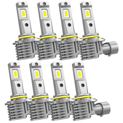 8X AUXITO 9005 LED Headlight Combo 9006 Hi&Low Set White Beam Bulb 6500K 40000LM