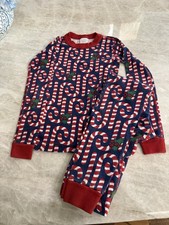 Hanna Andersson Christmas Candy Cane Pajama Set Size 10/140