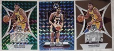 MAGIC JOHNSON BLUE PRIZM #295 2023-24 Mosaic, GREEN PRIZM #16 & Base LAKERS