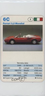1970s FX Schmid Quartett Superautos Maze Back Ferrari 32 Mondial #6C 0i4g
