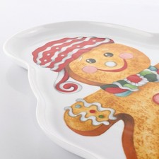 Vassoio Pan di Zenzero in porcellana cm. 35*24 SWEET NATALE