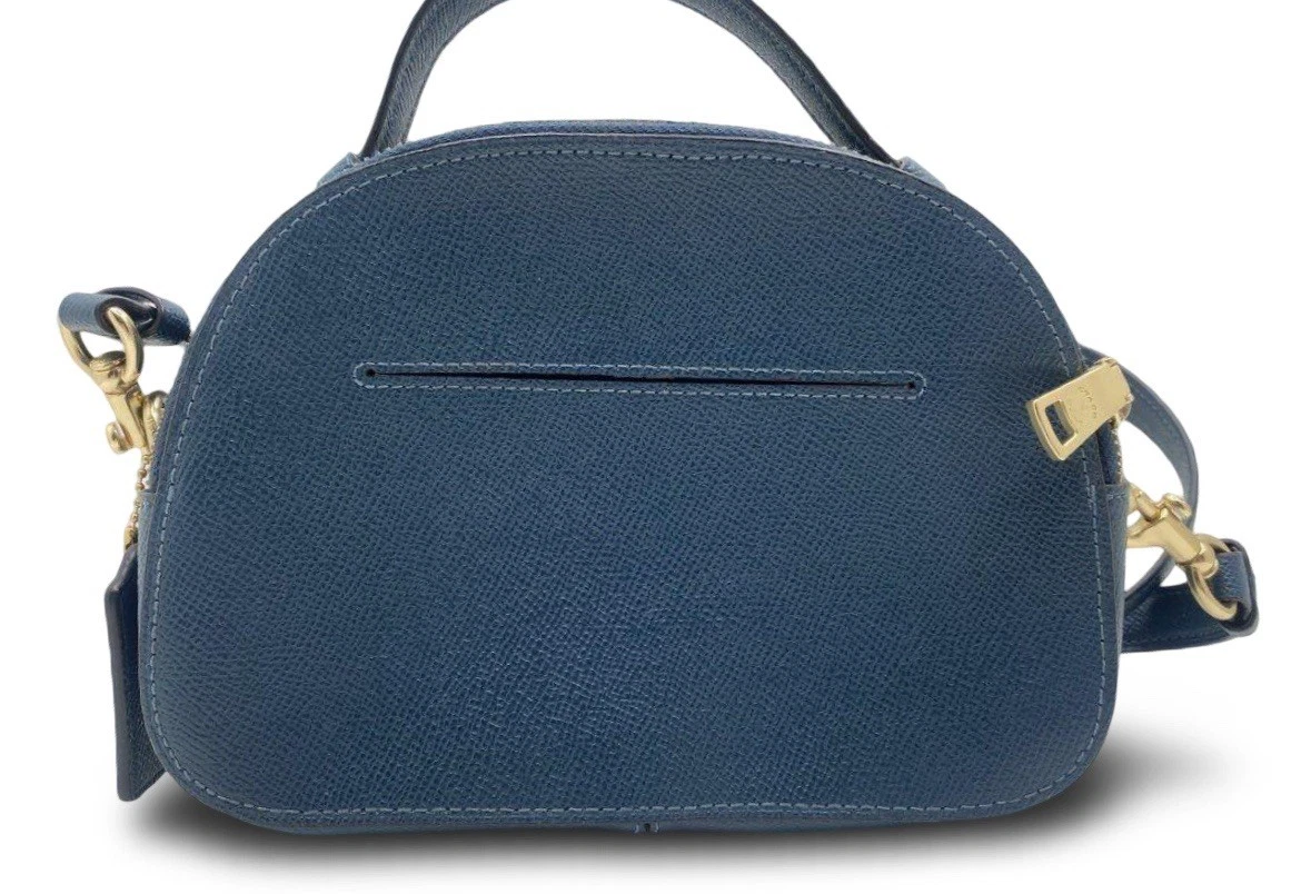 Borsa a tracolla Coach Serena borsa a tracolla in pelle blu pavone manico superiore 1589
