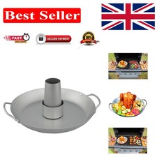 Gourmet Black & Silver Barbecue Poultry Roaster - Perfect for Beer-Can Chicken!
