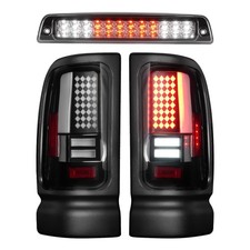 LED Tail Lights + 3rd Brake Light Kit Fit for Ram 1500 1994-2001, for Ram 250...