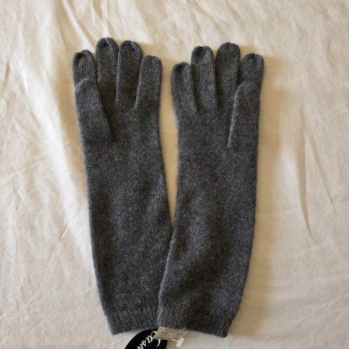 Bergdorf Goodman Damen 100% Kaschmir Handschuhe Grau One Size Neu mit Etikett Luxus Strick - Bild 8 von 8