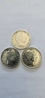Barber Half Dollars 90% Silver, Lot Of 3, 1899 P, 1900 P, 1908 D, FREE Shipping