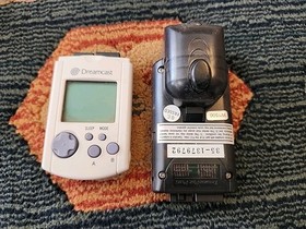 Sega Dreamcast Controller Blue HKT-7700 VMU HKT-7700 & Performance Tremor Pack 