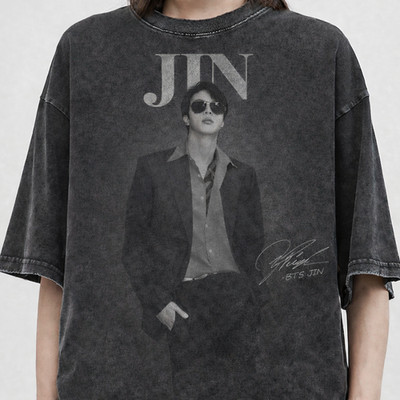 BTS JIN SEOKJIN VINTAGE WASHED T-SHIRT UNISEX ARIRANG CONCERT