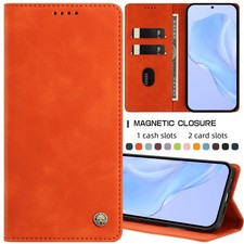 For Samsung Galaxy S26 S25 S24 Ultra S23 FE MAGNETIC CLOSURE Flip Wallet Case