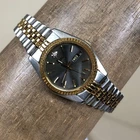 Vintage Seiko Women 7N83-0041 Dress Two Tone Quartz Analog 24mm Watch 7 1/4"