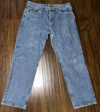 LEE Men's Regular Fit Size 38x30 Blue Med Wash 100 Cotton Straight Leg Jeans