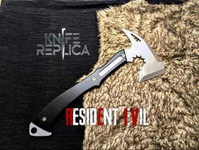 Custom Handmade D2 Steel Blade Resident Evil Leon Axe Hunting Axe-Rep Axe