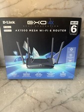 Open Box Next Generation D-Link EXO Black Mesh WiFi 6 Router AX1500