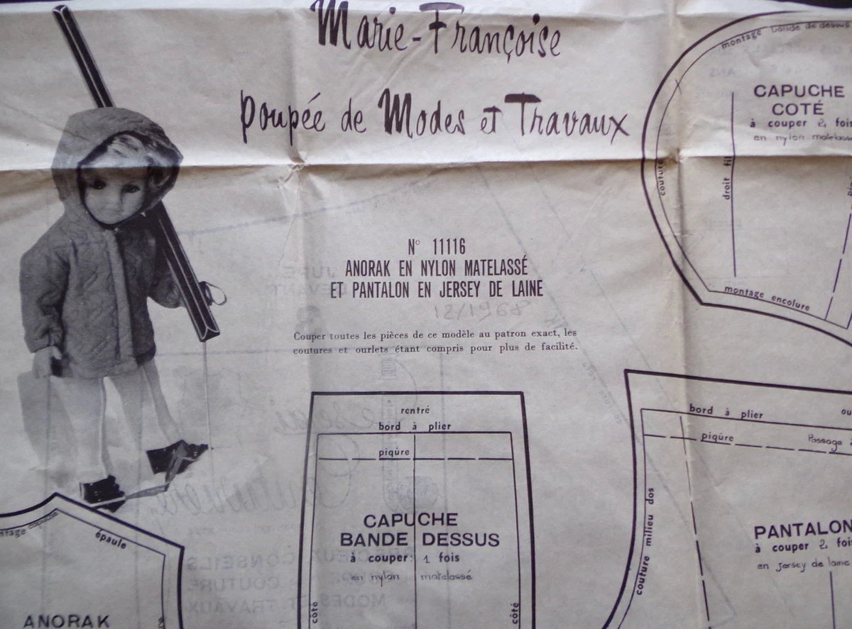 Patron de poupée Modes et Travaux Jean Michel et Michel