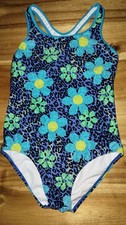 SPEEDO GIRLS SWIM SUIT ONE PIECE SIZE 14 PRETTY FLOWERS ANIMAL PRINT