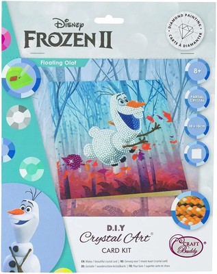 Craft Buddy CCK-DNY801 - Crystal Art, Floating Olaf, 18x18cm, Multi | Deutsch