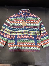Mini Boden Kids Cosy Geometric Fleece in the Multi Fair Isle Size 7-8 NWT
