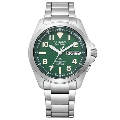 CITIZEN PROMASTER PMD56-2951 Herrenuhr Grün Titan Eco-Drive Solar Analog