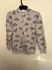 Jumping Beans Boy’s 8T Zip Up Hoodie Fleece With Print Design Of Monster Trucks 