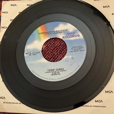 Terri Gibbs 45 RPM - Somebody's Knockin' / Some Days It Rains All ...- MCA 1980