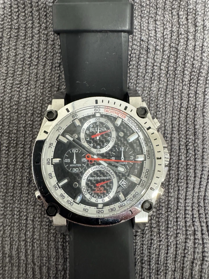 Bulova Precisionist Men's Black Watch - 98b172 - Image 4 of 4