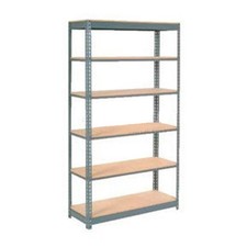 Global Industrial Heavy Duty Shelving 48"W x 18"D x 96"H With 6 Shelves Wood