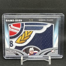 15/16 ITG HEROES AND PROSPECTS GABRIEL VILARDI GAME USED PATCH 1/2! 