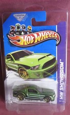 164 2013 Hot Wheels Showroom 2010 Metallic Green Ford Shelby Gt500 Supersnake