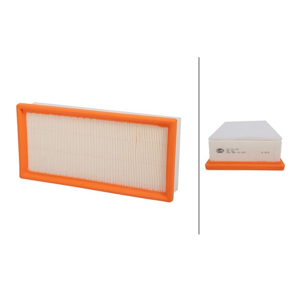 Luftfilter-Einsatz 322 X 153 Mm Hella Iam-Expertise Passend FüR U.A. Peugeot 508-image