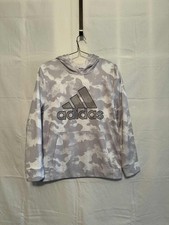 ADIDAS Grey Camo Hoodie Sweatshirt Youth XL 18/20