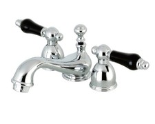 Kingston Brass KS3951PKL Duchess Widespread Bathroom - Polished Chrome Black Han