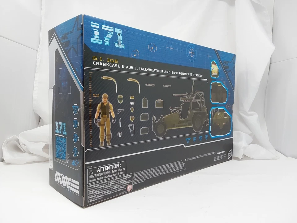 2025 GI Joe Classified 171 CRANKCASE & A.W.E. STRIKER 6" Hasbro Figure & Vehicle - Image 3 of 4