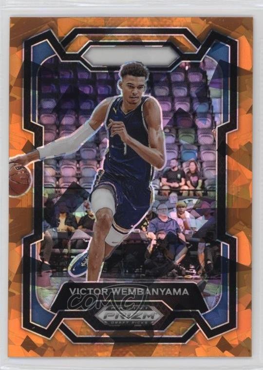 2024-25 Panini Prizm Draft Picks Orange Ice Prizm Victor Wembanyama #99 1fa0