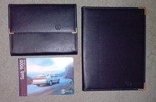 Saab 9000 Owner's Handbook, Leather Style Wallet & Large Wallet Folder