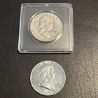 1952-S Circulated Ben Franklin Half Dollar AND 1963 Proof Franklin Half Dollar