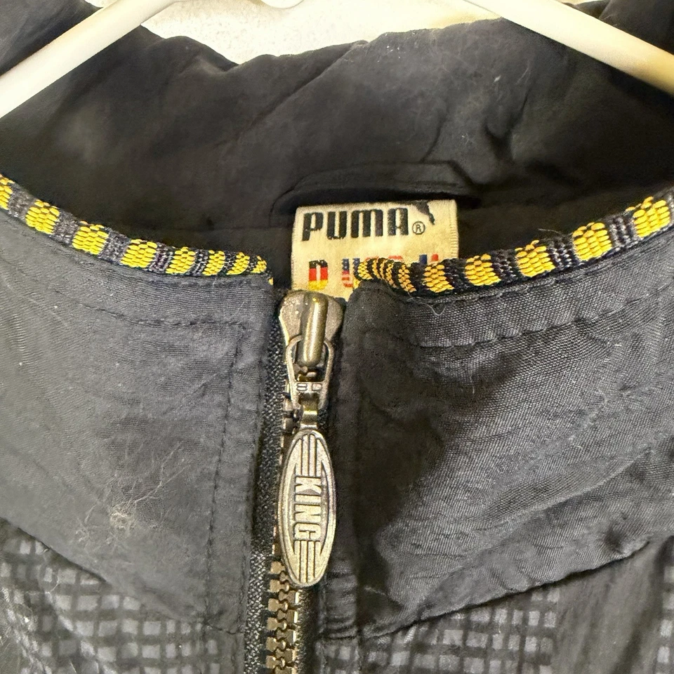 Puma King De Colección Años 90 Fútbol Fútbol Todo Clima Parka Invierno Chaqueta L Foto 3 de 4