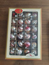 Kurt Adler Early Years Mini Glass Ornament Set of 24 - Ball and Reflector